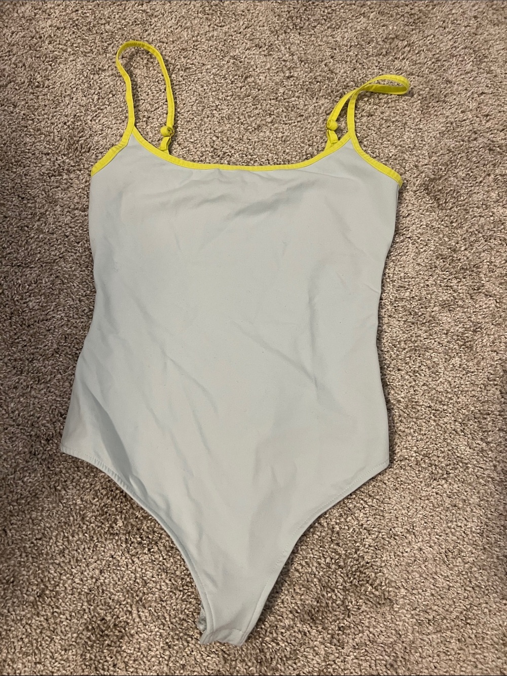 Intimately by Free People Basique Baby blue and yellow bodysuit